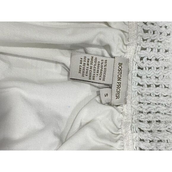 Boston Proper White Crochet Knit Tank Top - Picture 5 of 5